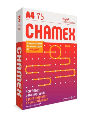 Papel Sulfite Chamex Office A4 Branco Cx C/10 Resma – 5000 Folhas